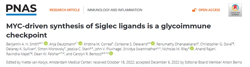 《PNAS》：MYC驱动的Siglec配体合成是一种糖免疫检查点